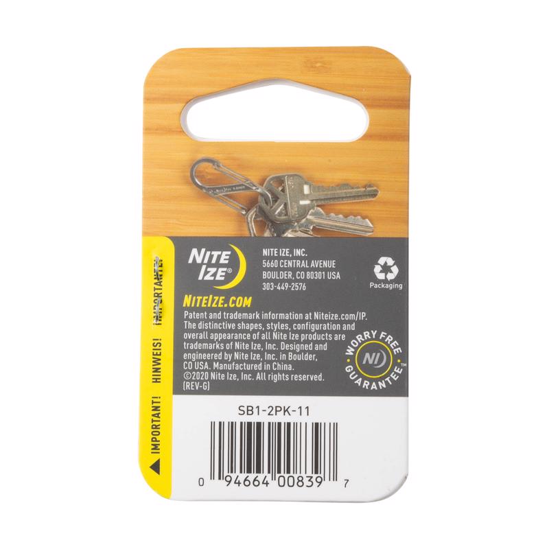Nite Ize S-Biner 1.8 in. D Stainless Steel Silver Carabiner Key Holder