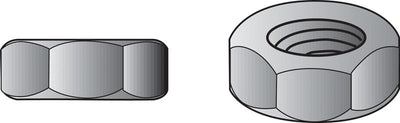 HILLMAN 5/8 in. Zinc Dichromate Steel USS Hex Nut 25 pk