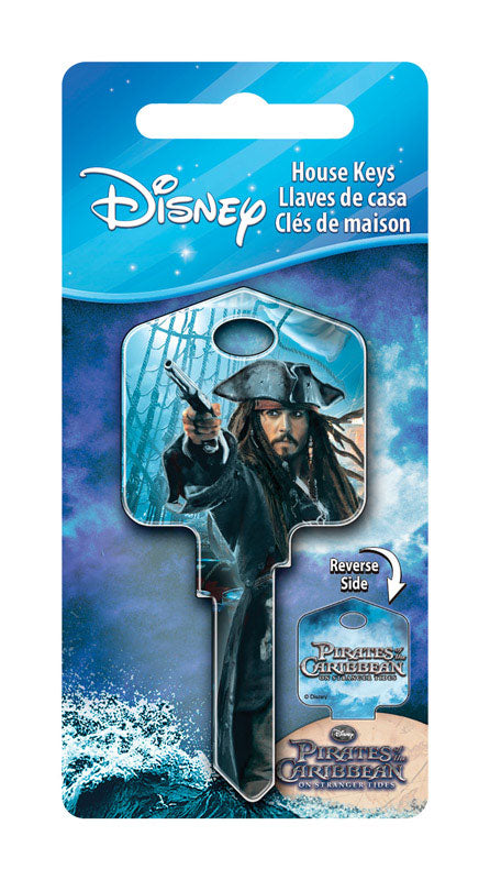 HILLMAN Disney Capt N Jack Sparrow House Key Blank 66/97 KW1/KW10 Double For Kwikset and Titan Locks