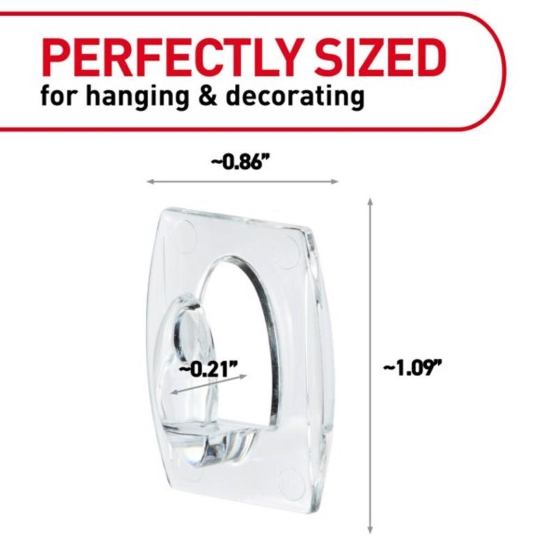 3M Command Mini Plastic Hook 1.08 in. L 18 pk
