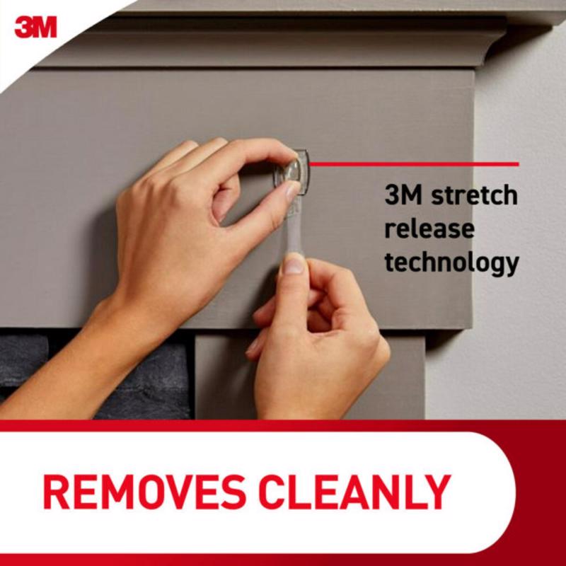 3M Command Mini Plastic Hook 1.08 in. L 18 pk