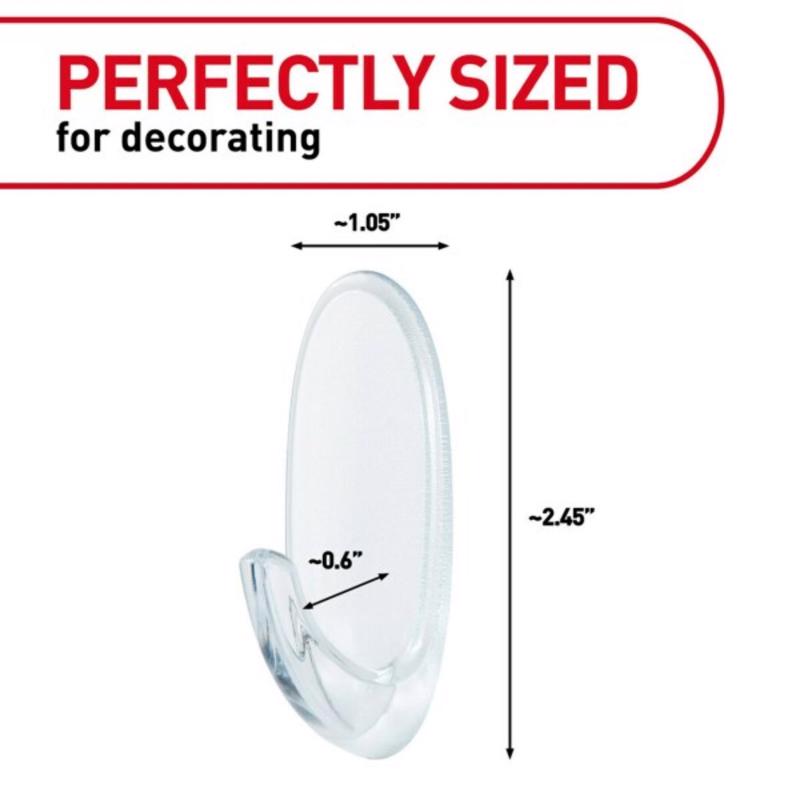 3M Command Medium Plastic Hook 1.625 in. L 2 pk