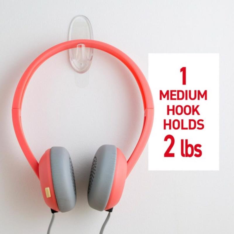 3M Command Medium Plastic Hook 1.625 in. L 2 pk