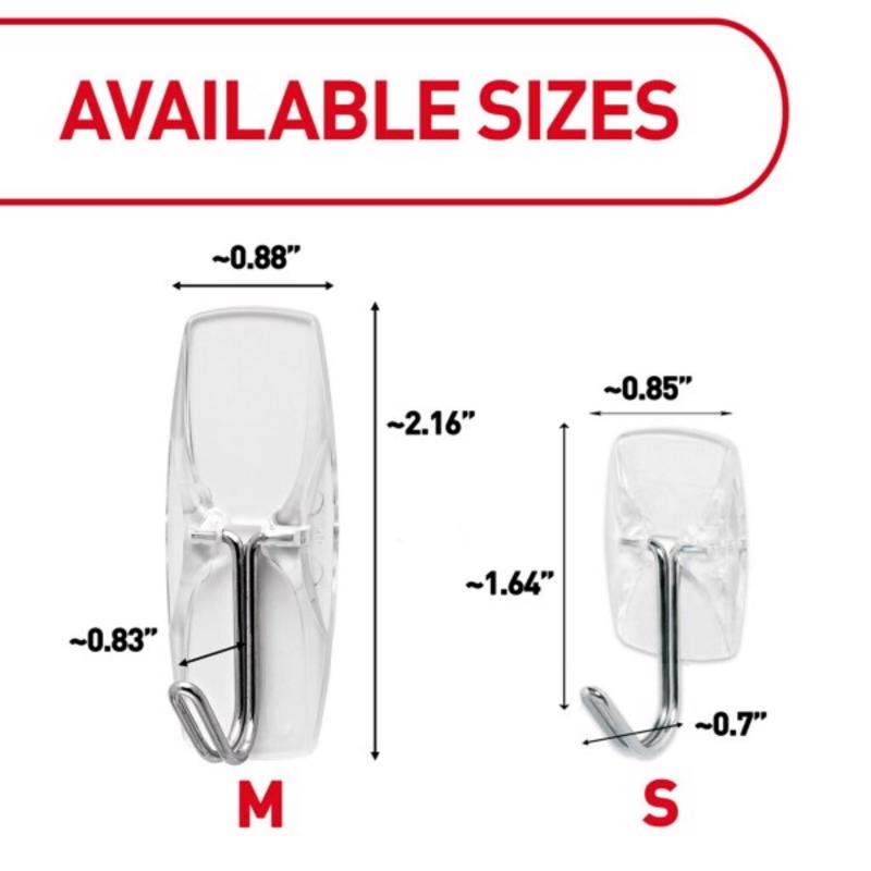 3M Command Small Plastic Wire Hooks 1.62 in. L