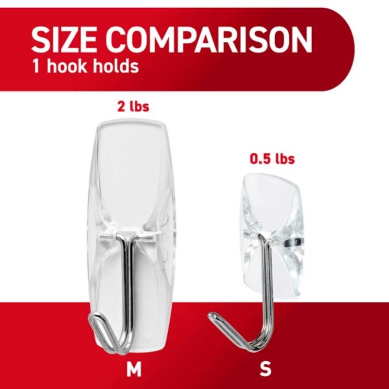 3M Command Small Plastic Wire Hooks 1.62 in. L