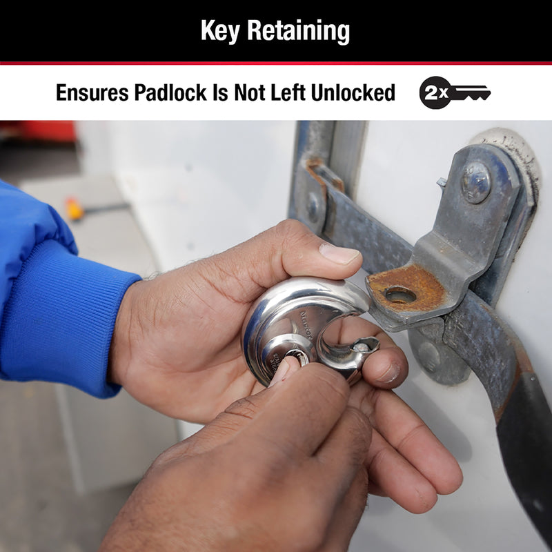 Master Lock 2-3/4 in. H X 2-3/4 in. W Stainless Steel 4-Pin Cylinder Shrouded Padlock