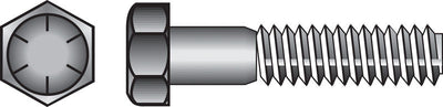 HILLMAN 1/4 in. D X 1-1/2 in. L Heat Treated Steel Hex Head Cap Screw 100 pk