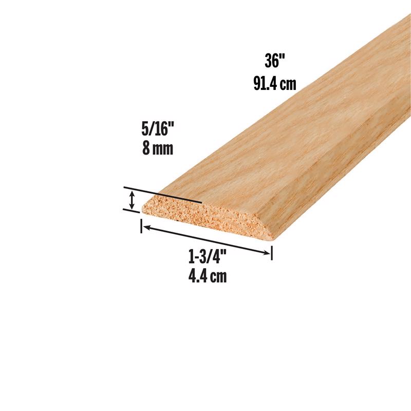 M-D Building Products 0.3125 in. H X 1.75 in. W X 36 in. L Natural Hardwood Flat Top Threshold Oak