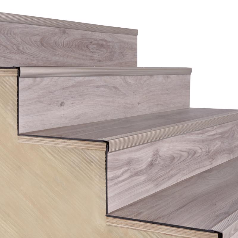 M-D Building Products 1.125 in. H X 1.125 in. W X 72 in. L Pewter Silver Aluminum Stair Edge