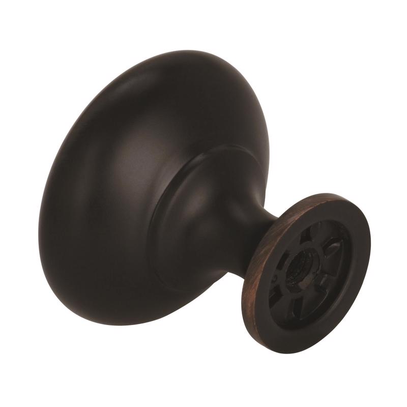 Amerock Allison Round Cabinet Knob 1-1/4 in. D 1-1/8 in. Oil Rubbed Bronze