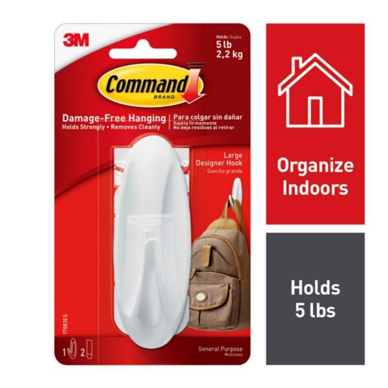3M Command Large Plastic Designer Hooks 4.125 in. L