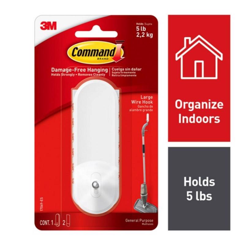 3M Command Large Plastic Wire Hooks 4.14 in. L