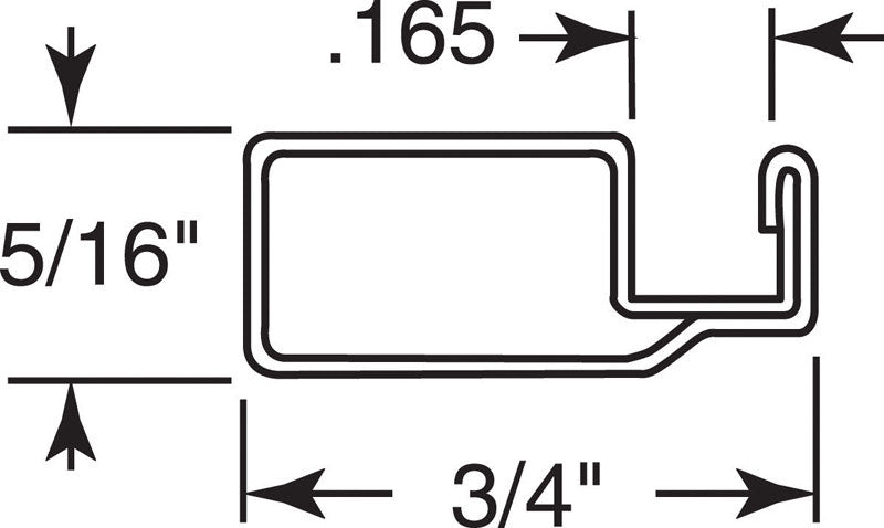 Prime-Line White Aluminum 3/4 in. W X 94 in. L Screen Frame