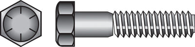HILLMAN 5/16 in. D X 1 in. L Heat Treated Steel Hex Head Cap Screw 100 pk