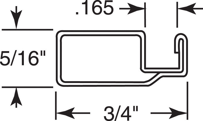 Prime-Line Bronze Aluminum 3/4 in. W X 94 in. L Screen Frame