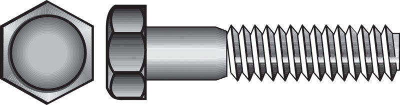 HILLMAN 3/8 in. D X 8 in. L Hot Dipped Galvanized Steel Hex Bolt