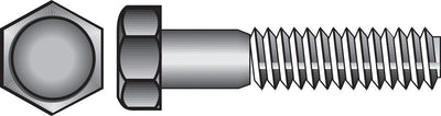 HILLMAN 3/8 in. D X 8 in. L Hot Dipped Galvanized Steel Hex Bolt