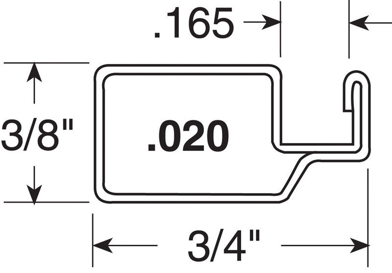 Prime-Line Bronze Aluminum 3/4 in. W X 94 in. L Screen Frame
