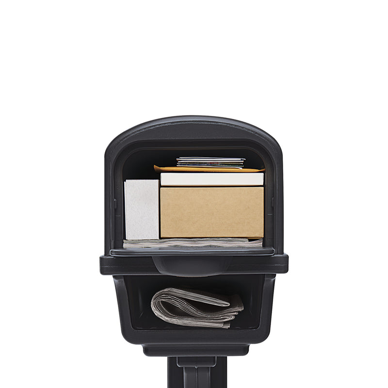 Architectural Mailboxes Gentry Classic Plastic Post Mount Black Mailbox