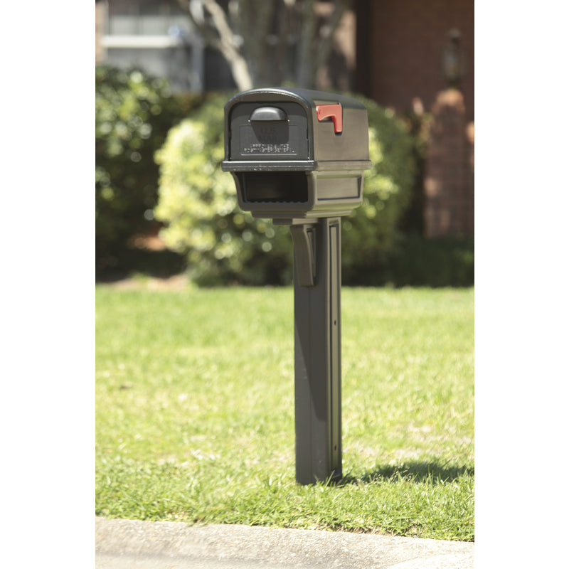 Architectural Mailboxes Gentry Classic Plastic Post Mount Black Mailbox