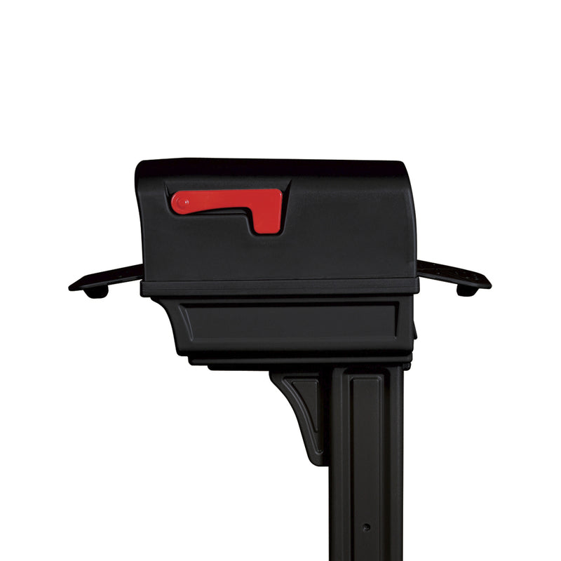 Architectural Mailboxes Gentry Classic Plastic Post Mount Black Mailbox