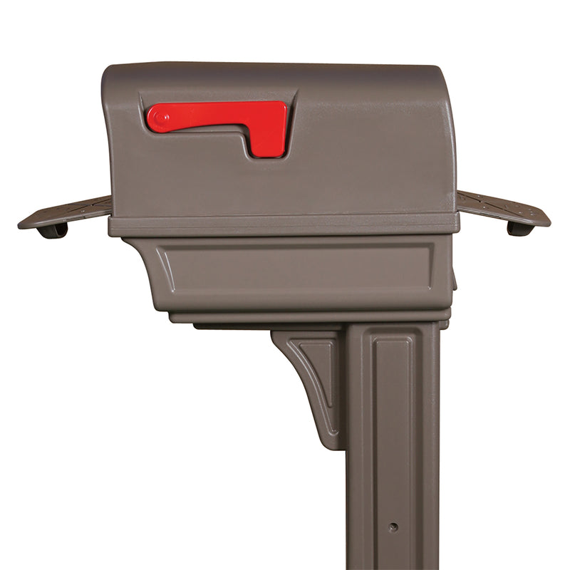 Architectural Mailboxes Gentry T3 Plastic Post Mount Mocha Mailbox