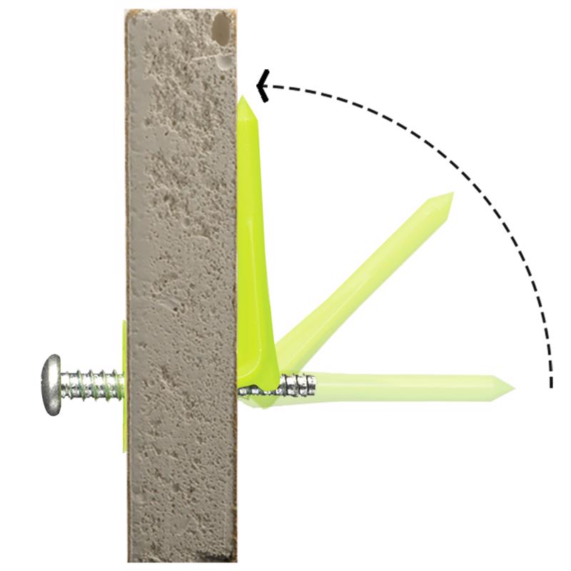 WallClaw Anchors LOC-N-LOAD .25 in. D X 2 in. L Plastic/Steel Pan Head Wallboard Anchors 25 pk
