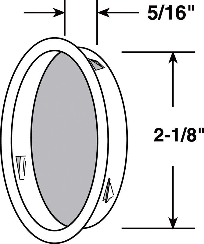 Prime-Line 2.13 in. L Satin Nickel Silver Steel Flush Mortise Finger Pull