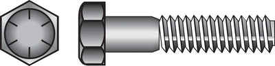 HILLMAN 3/4 in. D X 3 in. L Heat Treated Steel Hex Head Cap Screw 20 pk