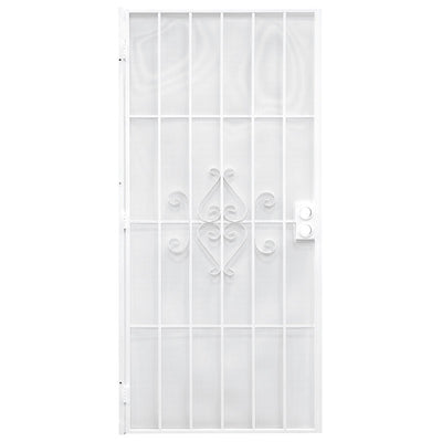 Precision 80 in. H X 36 in. W Regal White Steel Security Door