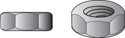 HILLMAN 25 1-8 in. Zinc-Plated Steel SAE Hex Nut