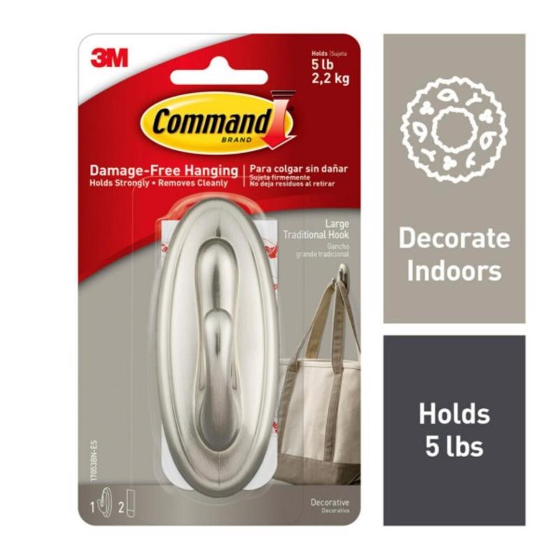 3M Command Large Plastic Designer Hooks 4.06 in. L