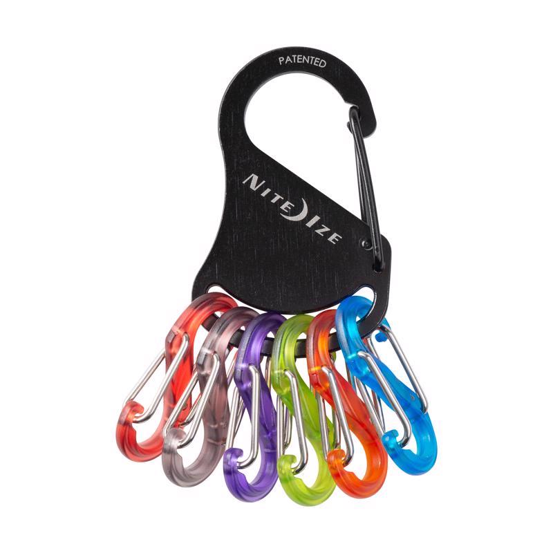 Nite Ize KeyRack 2 in. D Stainless Steel Black Carabiner Carabiner Key Chain
