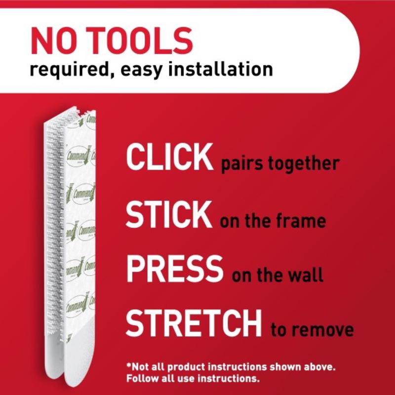 3M Command Black Medium Picture Hanging Strips 10 lb 8 pk
