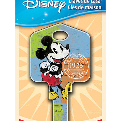 HILLMAN Disney Mickey Mouse House Key Blank 66/97 KW1/KW10 Single For Kwikset and Titan Locks