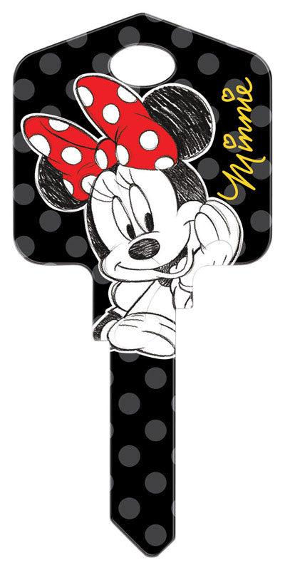 HILLMAN Disney Minnie Mouse House Key Blank 66/97 KW1/KW10 Single For Kwikset and Titan Locks