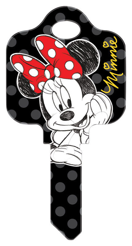 HILLMAN Disney Minnie Mouse - Signature House Key Blank 68 SC1 Single For Schlage Locks