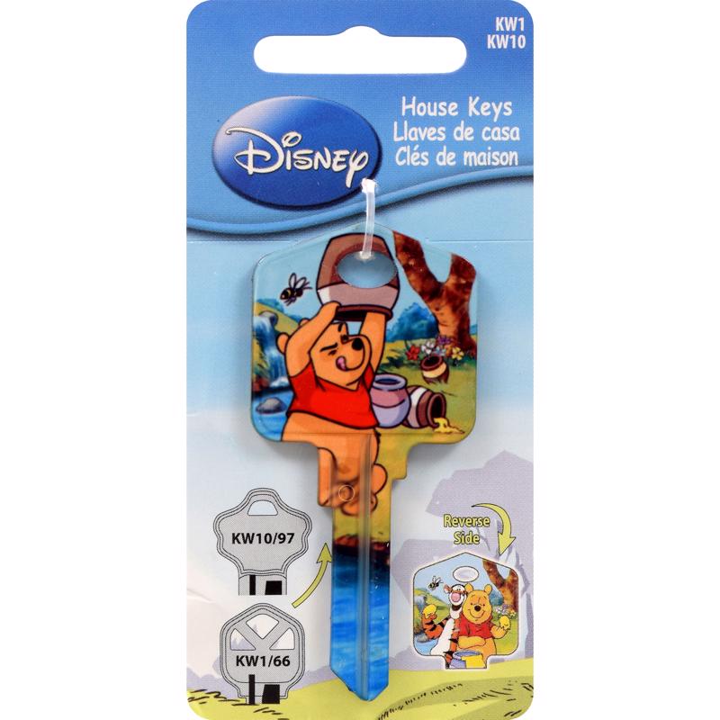 HILLMAN Disney Winnie The Pooh House Key Blank 66/97 KW1/KW10 Single For Kwikset and Titan Locks