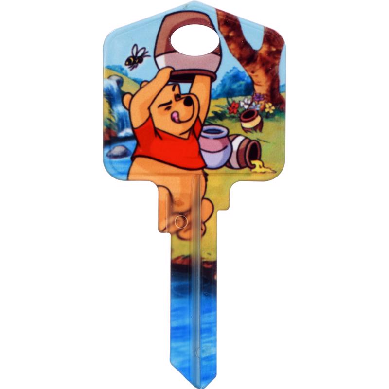 HILLMAN Disney Winnie The Pooh House Key Blank 66/97 KW1/KW10 Single For Kwikset and Titan Locks