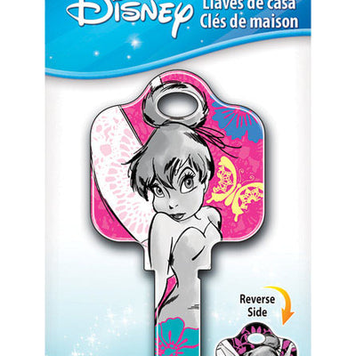 HILLMAN Disney Tinkerbell Fairy with Butterfly House Key Blank 68 SC1 Single For Schlage Locks