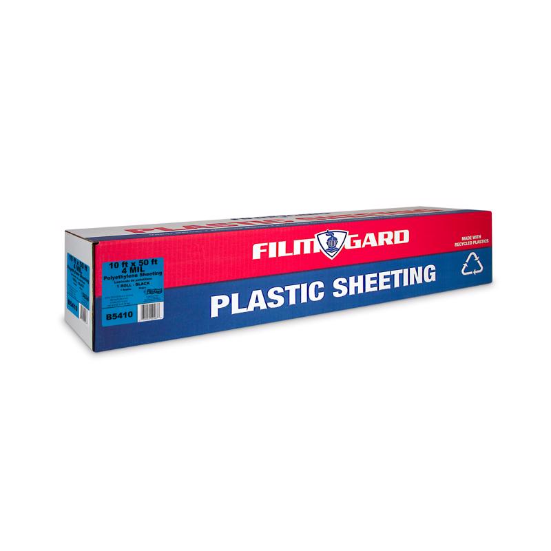 Film-Gard Plastic Sheeting 4 mil X 10 ft. W X 50 ft. L Polyethylene Black