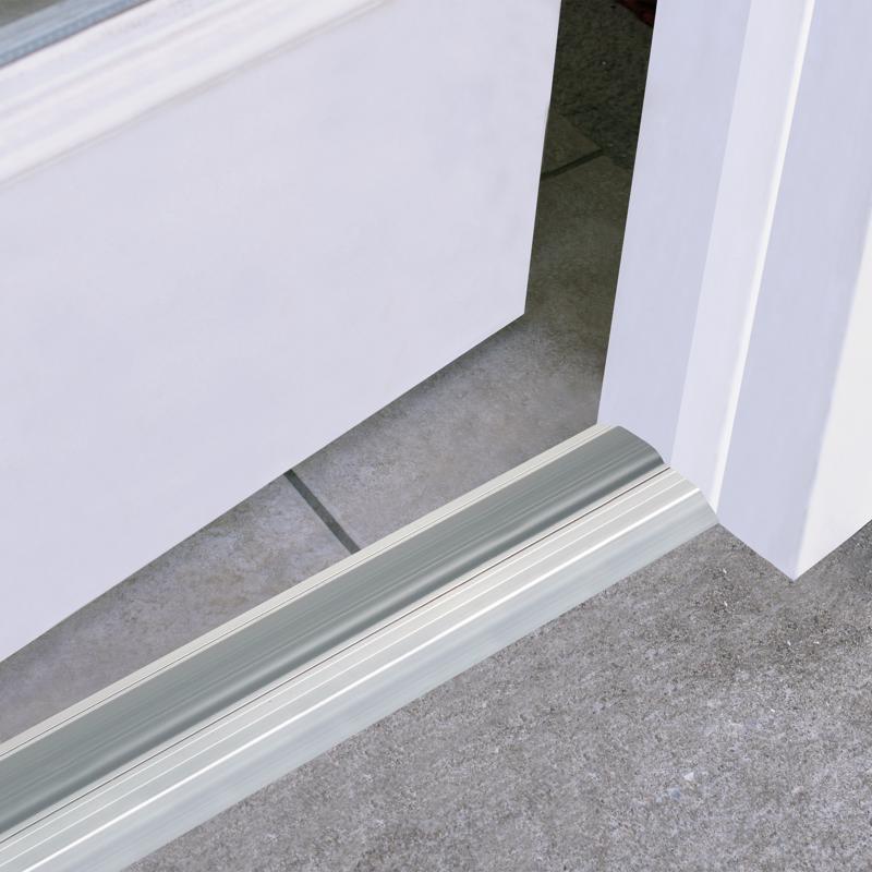 M-D Building Products 0.75 in. H X 3.5 in. W X 36 in. L Aluminum Adjustable Deluxe Threshold Silver