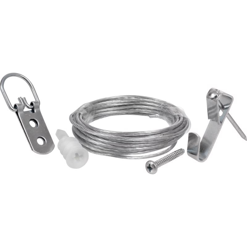 HILLMAN AnchorWire Silver Extra Heavy Mirror Holder Kit 100 lb 17 pk