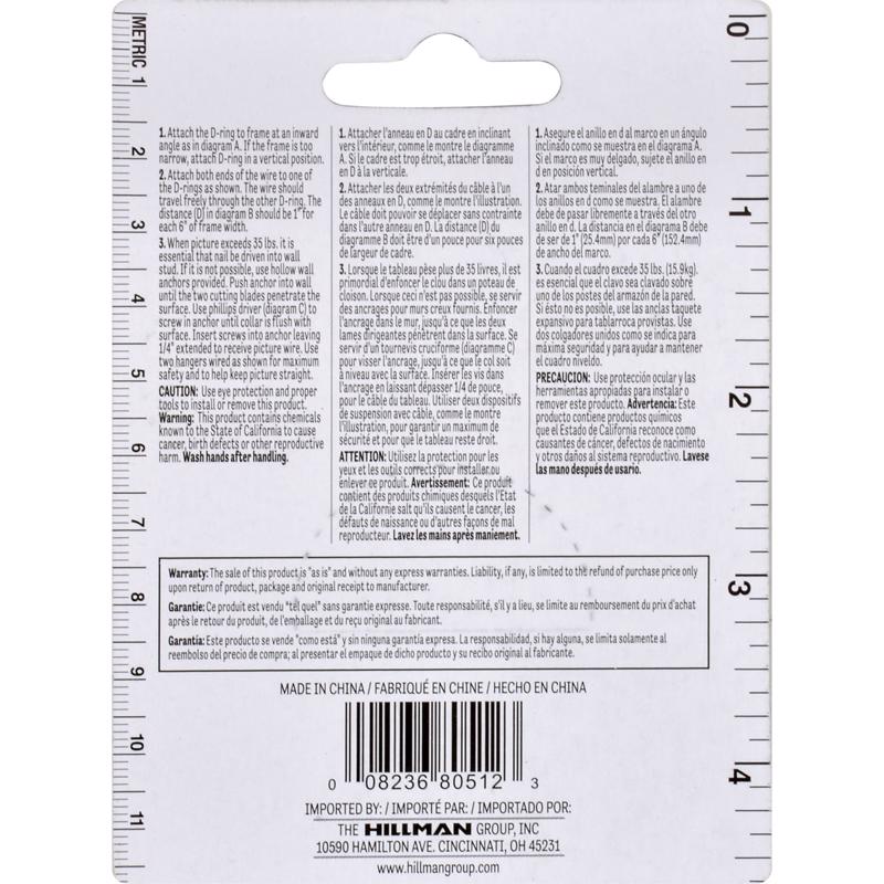 HILLMAN AnchorWire Silver Extra Heavy Mirror Holder Kit 100 lb 17 pk