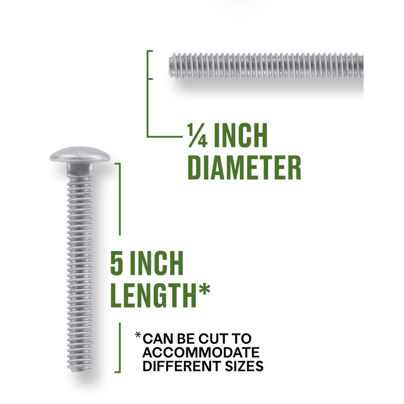 HILLMAN 1/4 in. X 5 in. L Hot Dipped Galvanized Steel Carriage Bolt 100 pk