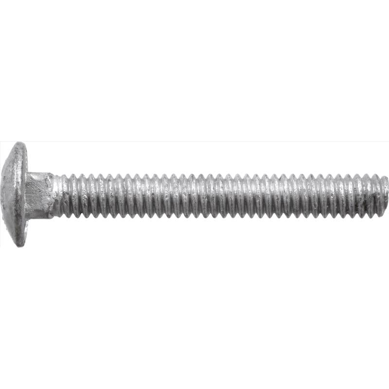 HILLMAN 1/4 in. X 6 in. L Hot Dipped Galvanized Steel Carriage Bolt 100 pk