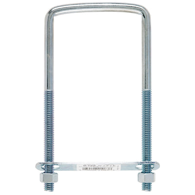Hampton 3/8 in. X 3 in. W X 6 in. L Coarse Zinc-Plated Steel Square U-Bolt