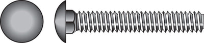 HILLMAN 3/8 in. X 16-1/2 in. L Hot Dipped Galvanized Steel Carriage Bolt 100 pk
