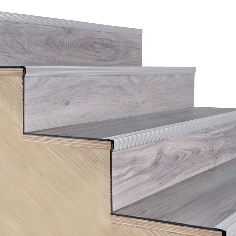 M-D Building Products 1.125 in. H X 1.125 in. W X 36 in. L Prefinished Silver Aluminum Stair Edge