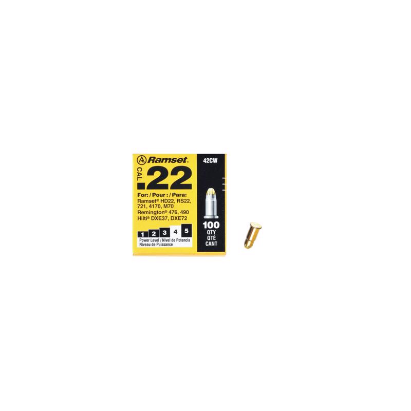 Ramset 0.22 in. D X 1/2 in. L Steel Round Head Powder Loads 100 pk